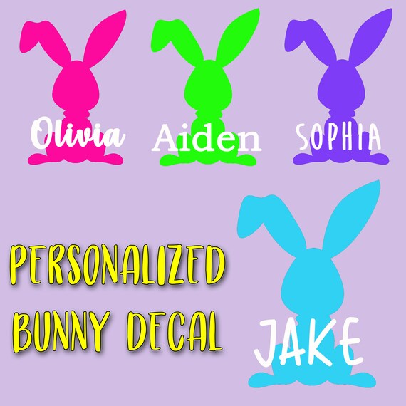 Calcomanía de Pascua Bunny Personalizado