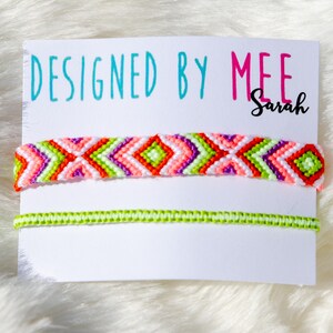 Friendship bracelet - Handmade Set - String bracelet - Wax Strings - Multi-string - Adjustable - Colorful - Beaded -Gifts