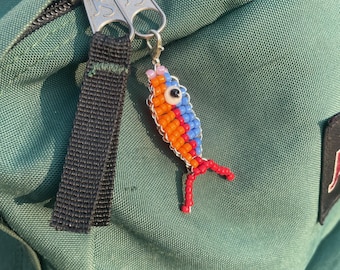 Beaded Fish Keychain – Backpack Charm, Colorful Beadwork