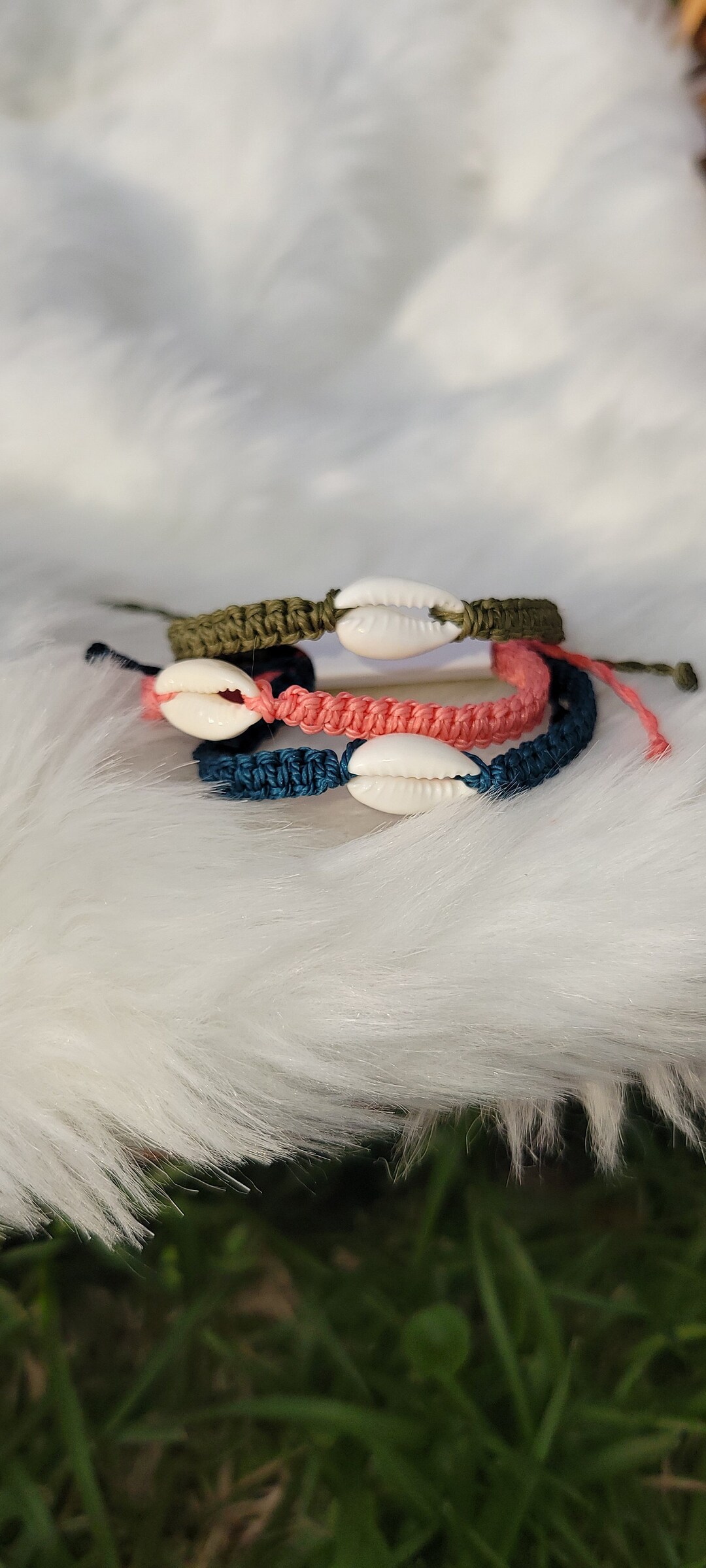 Wax String Shell Bracelet Set – Waterproof Summer Jewelry - Etsy