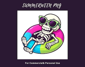 Spöklik strand Summerween PNG Clipart | Sommar Halloween Sublimeringsdesign | Skräppostjournal Scrapbook | Digital nedladdning Kommersiell användning