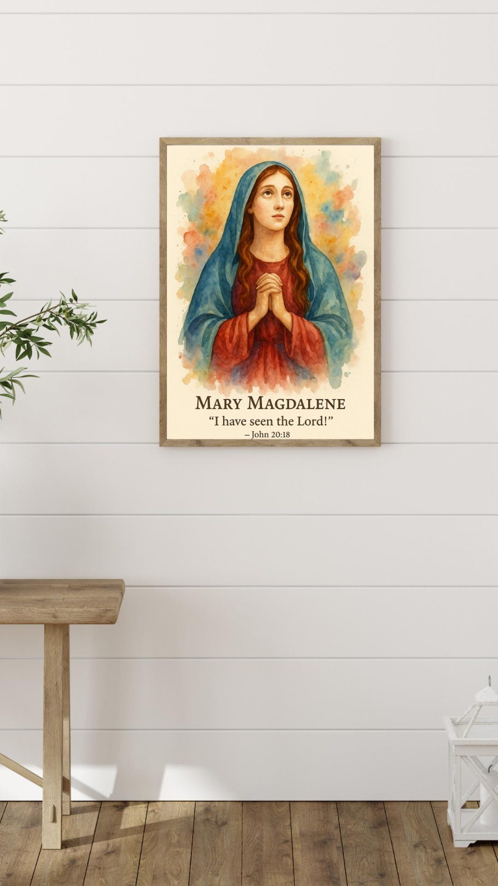 Mary Magdalene Watercolor Art Print – Christian Wall Art With Bible ...