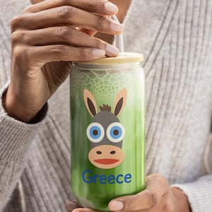 Vaso con forma de burro, ideal como regalo para amantes de los burros, divertido y novedoso vaso para fiestas, recuerdo único para coleccionistas.