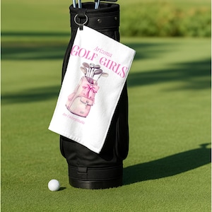 Arizona Golf Girls Towel | Cute Golf Accessories for Women | Pink Golf Towel for Gifts, Golf Outings, Golfing Birthday, Sports Decor