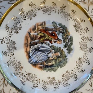 Vintage Royal China Inc. Warranted 22K Gold Kolonialgold-Mittagstisch-Platte