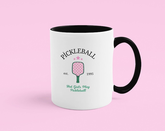 Vintage Pickleball Enthusiast Coffee Mug | Fun Gift for Players | Cute Pickleball Design | Hot Girls Play Pickleball | Sports Lover Mug