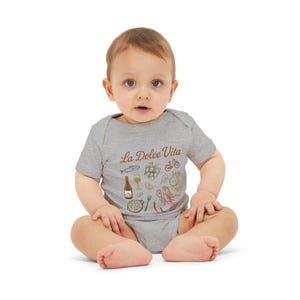 La Dolce Vita Infant One Piece, Cute Baby Bodysuit, Newborn Gift, Italian Themed Baby Clothes, Fun Baby Shower Outfit, Adorable Toddler
