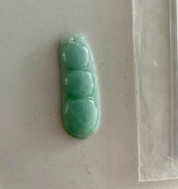 Certified Natural ‘Grade A’ Blessing Peas Jade Pendant