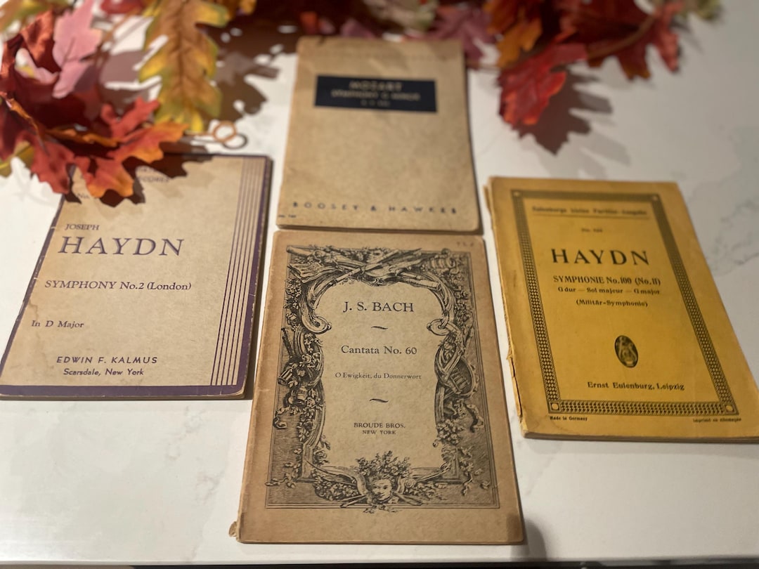 Vintage Classical Music Sheet Bundle | Haydn, Bach & Mozart ...