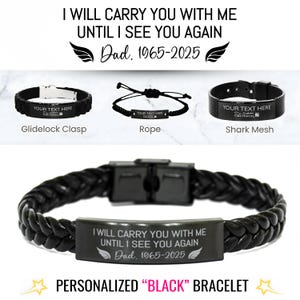 Personalized Remembrance Bracelet: Loss of Mom Dad Sister Brother Friend Gifts, Engraved Memorial Jewelry