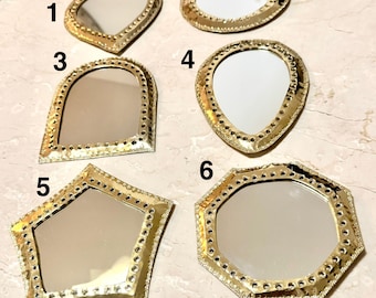 Gold decorative mirrors, Hammered brass wall decoration mirror, Moroccan brass mirror, wall mirror, gold mirror