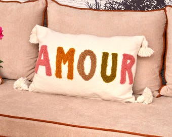 Personalized Love Cushion, Handmade Cushion, Cushion with Personalized Text, Personalized Cushion, Personalized Cushion Gift
