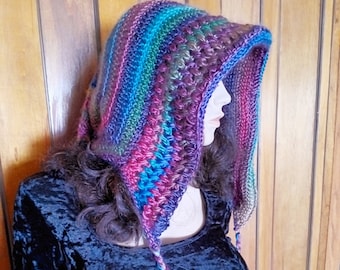 Oversized hood, crochet hood, festival hood, fairie hood