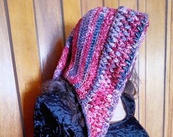 Oversized hood, crochet hood, festival hood, fairie hood