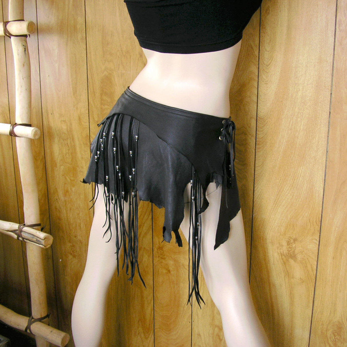 Leather mini skirt lace up sides Made to Order ready to | Etsy