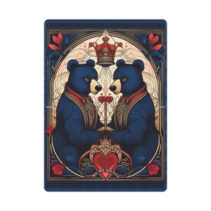 Eleganti carte da poker con design a forma di orso / Giochi di carte unici per amici, serate di gioco, regali, appassionati di poker, oggetti da collezione