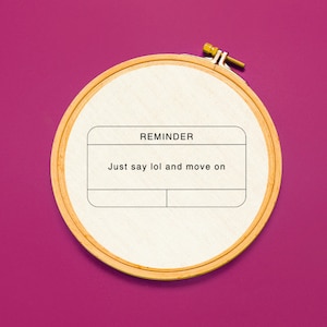 Snarky Embroidery Kit, Sarcastic Quote Embroidery DIY Craft, Beginner Embroidery Kit, Sarcastic Embroidery, Silly Embroidery Quote, DIY Kit