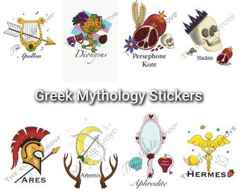Greek Mythology Stickers - Greek God and Goddess Stickers