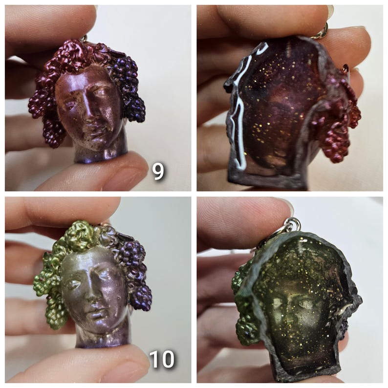 Dionysus Resin Bust Keychains - Greek God of Wine and Theatre Keychains ...