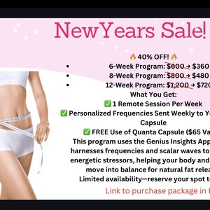 40% OFF Weight Release With Frequencies Protocol (12 week package)