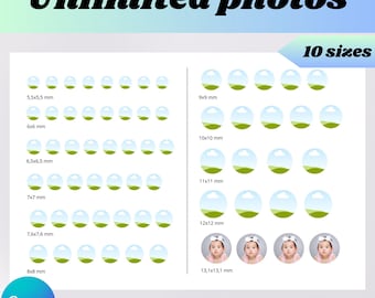 Round Locket Photo Template in Canva, Instant Download Photos for Round Pendants and Talismans