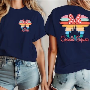 Disneyland Cousin squad shirt, sunset Disney family shirt, Custom Cousin crew shirt with name, Cousin squad shirts, Disneyworld shirt
