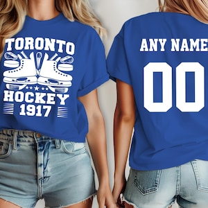Toronto Hockey-Shirt, Jersey Maple Leaf Custom, Ihr Teamname und Ihre Nummer, benutzerdefiniertes Shirt, Kinder-Hockey-Shirt, Herren-Hockey-Trikot