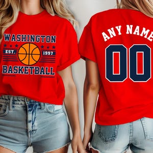 Washington basketball shirt, jersey Wizard Custom, your team name and number,  custom shirt, kid's basketball shirt, basketball jersey