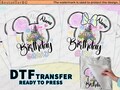 Disney Birthday girl DTF, Birthday squad shirt DTF transfer, Ready to press iron on transfer, Disneyland Shirts, Couple , Disneyworld product logo