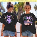 Disney Birthday Girl Shirt Personalized , Birthday squad Custom Tshirt, Gift for Birthday Girl, Disney Birthday Party Gift Tee, Disneyland product logo