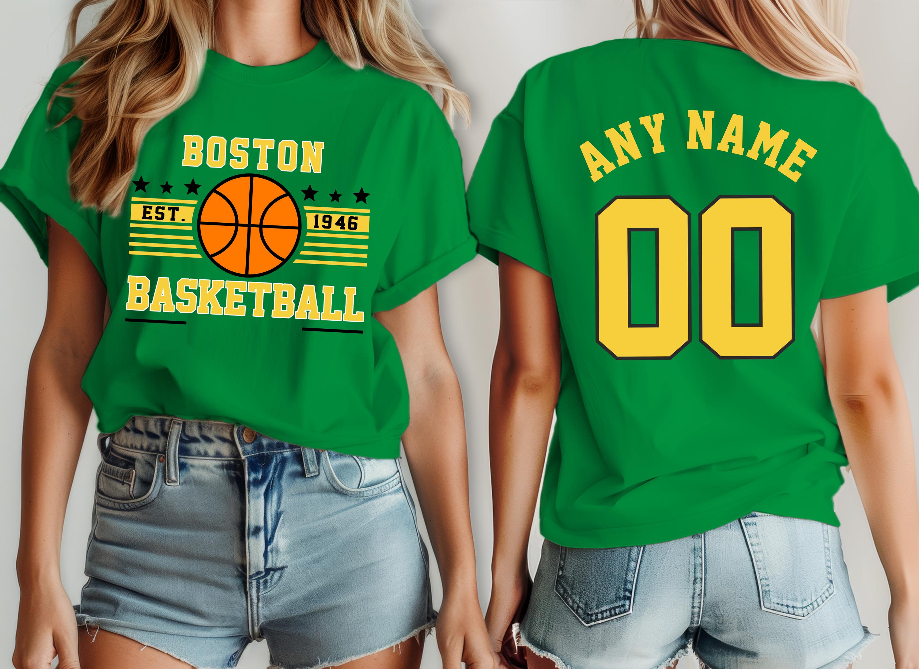 Boston basketball shirt, jersey Celtic Custom, your team name and number,  custom shirt, kid's basketball shirt, man basketball jersey