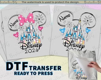 Disney family Vacation 2026 DTF transfer vacation Shirts, Ready to press iron on transfer, Disneyland DTF, Couple Shirts, Disneyworld