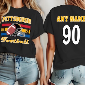 voetbalshirt pittsburgh, jersey steeler custom, de naam en het nummer van je team, custom shirt, kindervoetbalshirt, voetbalshirt heren