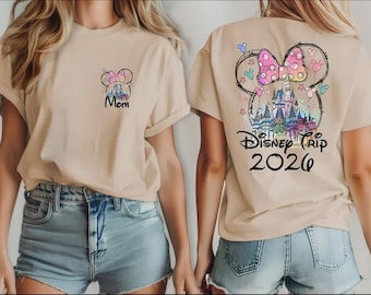 Custom Disney Vacation 2026 family vacation 2026 Shirts, Disney Trip 2026 Shirt, Disneyland Shirts, Disney Couple Shirts, Disneyworld