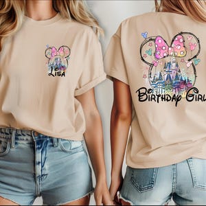 Disney Birthday Girl Shirt, Birthday squad Custom Personalized  Tshirt, Gift for Birthday Girl, Disney Birthday Party Gift Tee, Disneyland