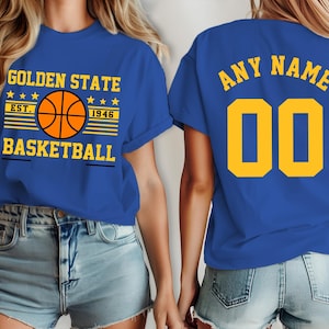 Golden State basketball shirt, jersey Warrior Custom, your team name and number,  custom shirt, kid&#39;s basketball shirt, basketball jersey