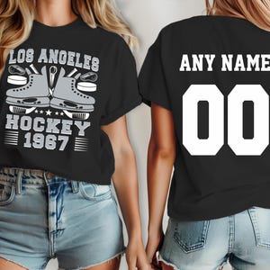 Los Angeles hockey shirt, jersey King Custom, your team name and number,  custom shirt, kid&#39;s hockey shirt, man hockey jersey
