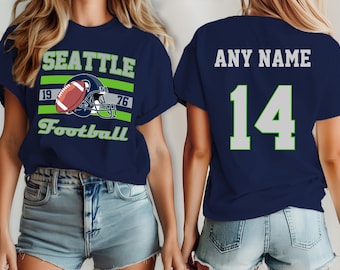 Seattle football shirt , jersey Seahawk Custom, your team name and number,  custom shirt, kid's football shirt, man football jersey