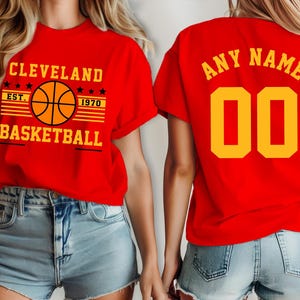 Cleveland Basketball-Shirt, Jersey Cavalier Custom, Ihr Teamname und Ihre Nummer, individuelles Shirt, Kinder-Basketball-Shirt, Herren-Basketball-Trikot