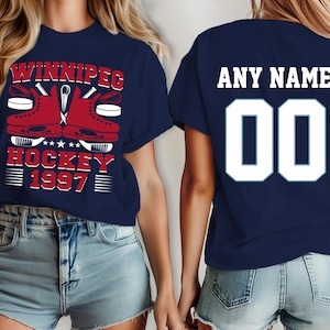 Winnipeg hockey shirt, jersey Jet Custom, your team name and number,  custom shirt, kid&#39;s hockey shirt, man hockey jersey