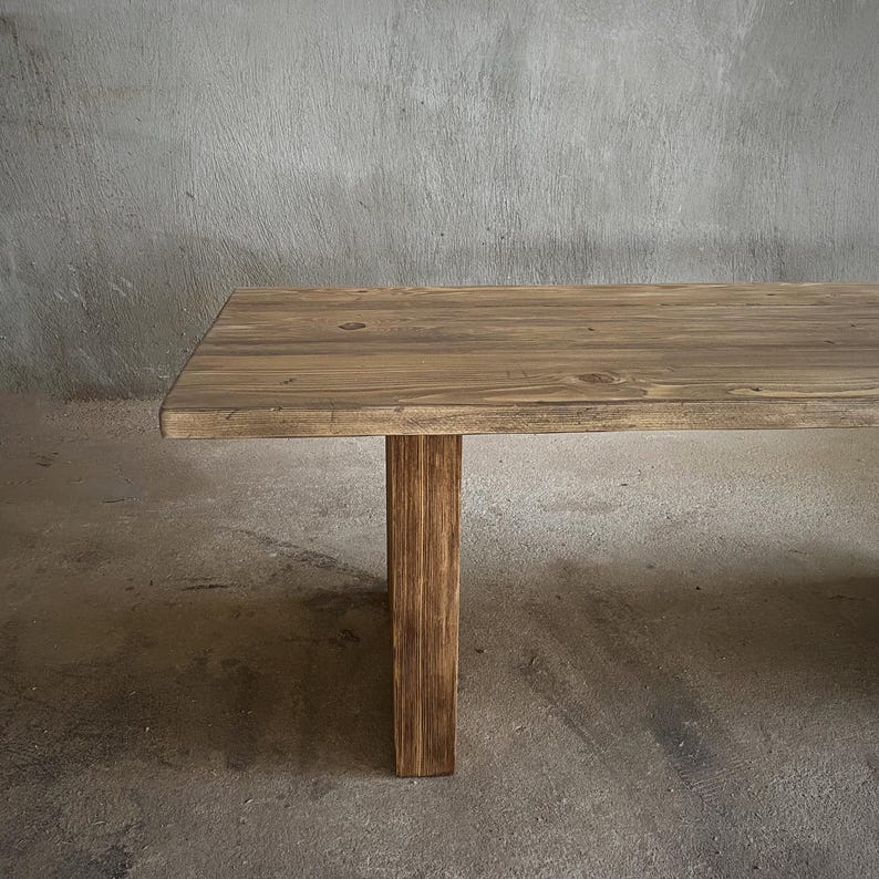 Rustic Solid Wood Coffee Table – Handmade Farmhouse Living Room Centerpiece