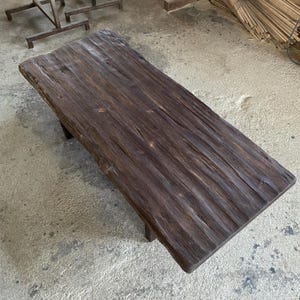 Handmade Rustic Live Edge Coffee Table – Solid Wood Farmhouse Centerpiece