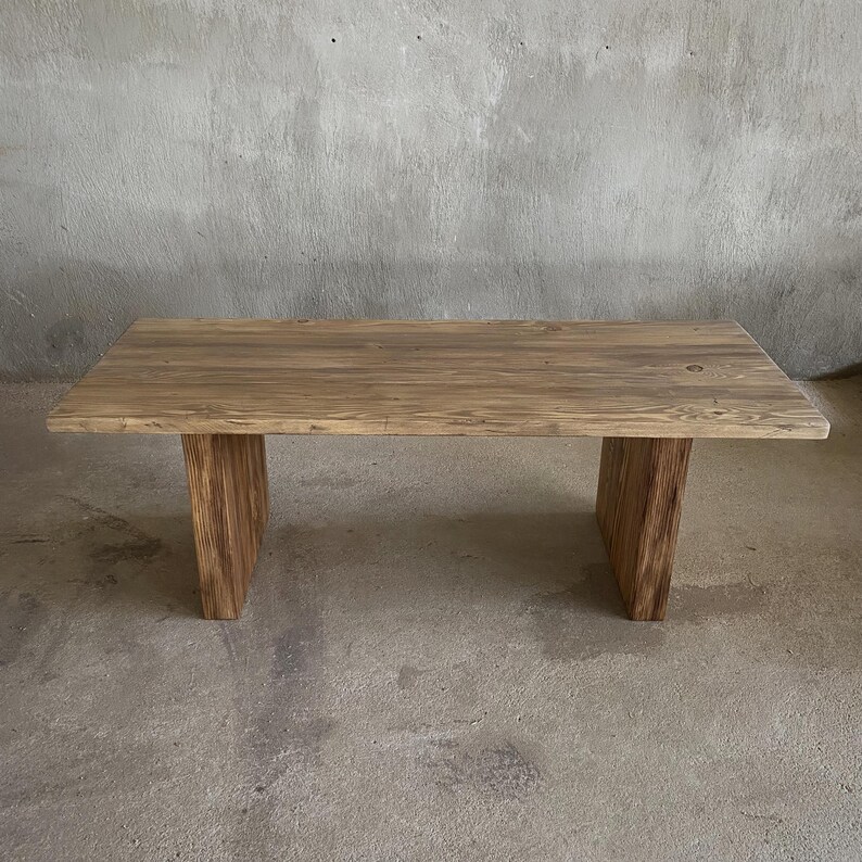 Rustic Solid Wood Coffee Table – Handmade Farmhouse Living Room Centerpiece