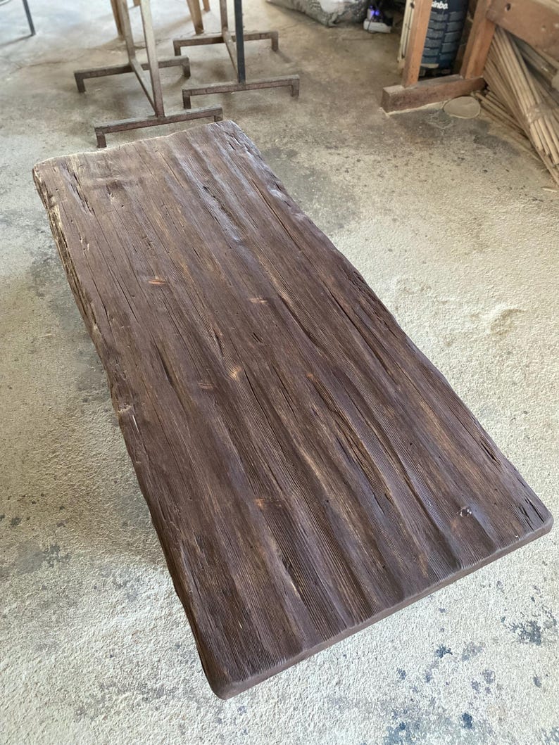 Handmade Rustic Live Edge Coffee Table – Solid Wood Farmhouse Centerpiece