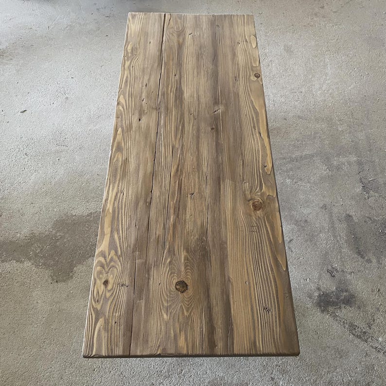 Rustic Solid Wood Coffee Table – Handmade Farmhouse Living Room Centerpiece