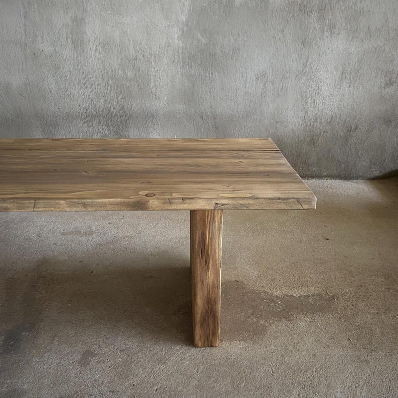 Rustic Solid Wood Coffee Table – Handmade Farmhouse Living Room Centerpiece