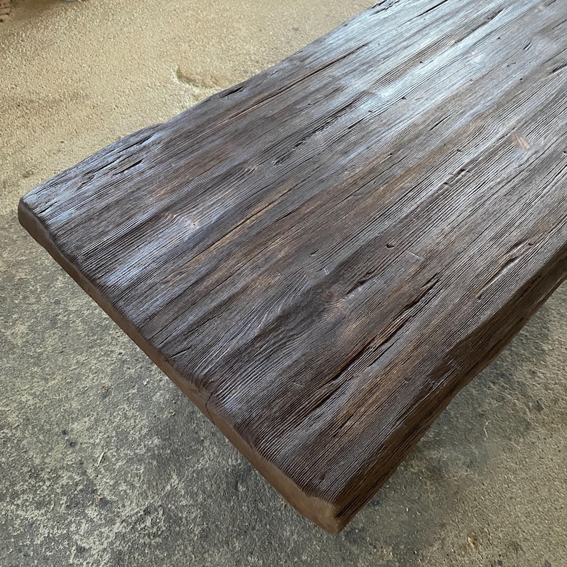 Handmade Rustic Live Edge Coffee Table – Solid Wood Farmhouse Centerpiece