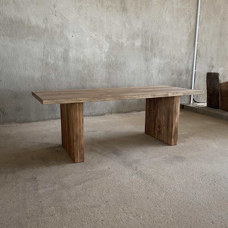 Rustic Solid Wood Coffee Table – Handmade Farmhouse Living Room Centerpiece