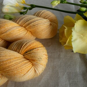 Handgefärbtes Sockengarn (Sock/Nylon) - Amaltas - gelb/grün