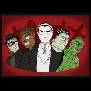 Universal Monsters Print A4